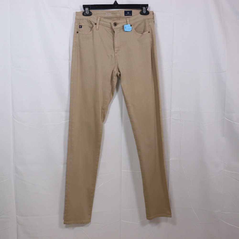 AG Adriano Goldschmied The Prima 28R Tan Womens Mid Rise Cigarette Jeans